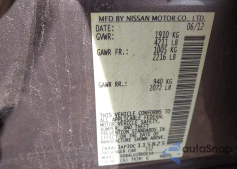 2013 Nissan Altima 2.5 Sv from USA, damaged, VIN 1N4AL3AP3DC115825